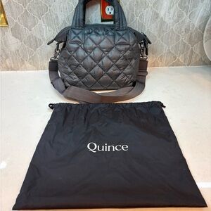 Quince crossbody tote with dust bag